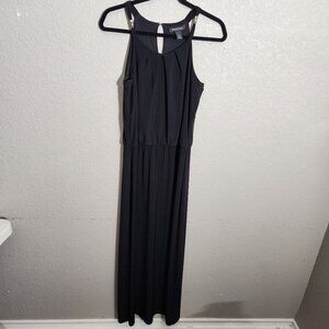 White House Black Market Dress Womens Small Black Sleeveless Maxi Dress Keyhole